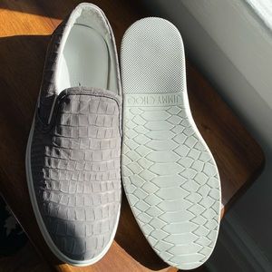 Grey Jimmy Choo slip ons